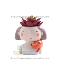 Chậu Cây Hình Cô Gái