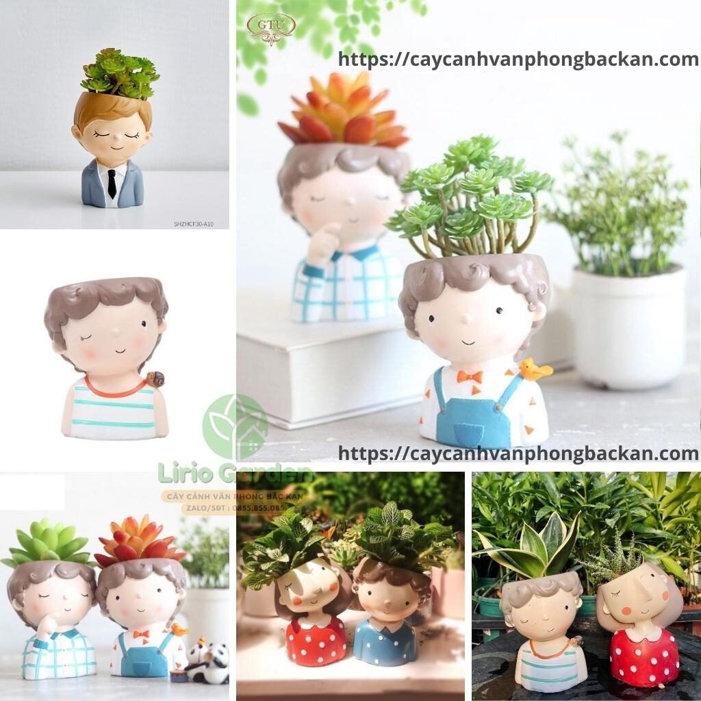 Chậu Cây Hình Con Trai
